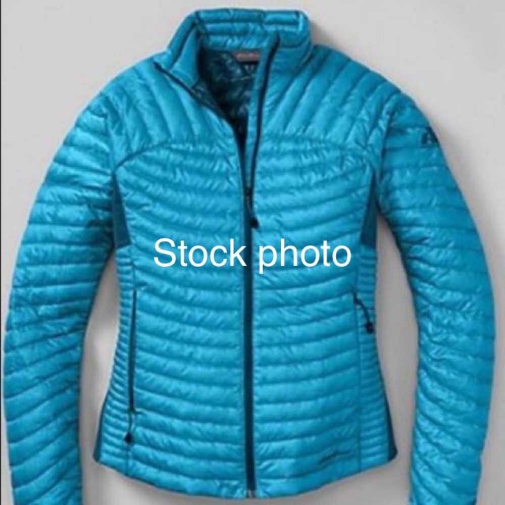 Sz S. Eddie Bauer Ascent down puffer shirt jacket